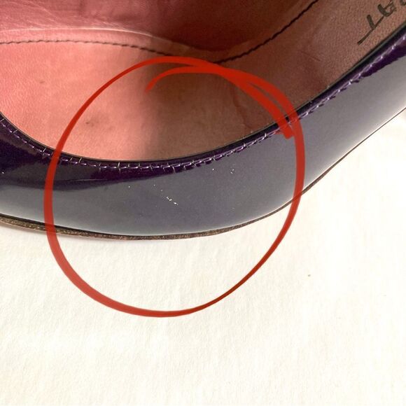 Jean-Michel Cazabat Purple Patent Leather Heels Size 8 - Picture 2 of 10